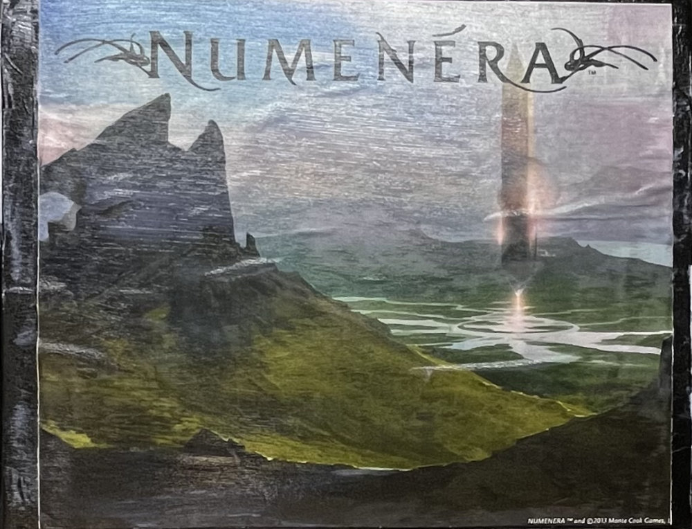 Numenera scene depicting a monolith.