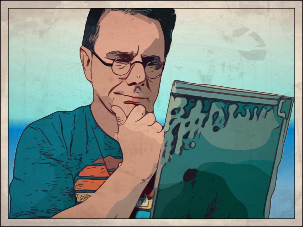 Wes tries to read a map.